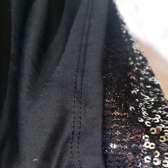 Nwt Cable & gauge sequin cover top 1X black silver - Picture 4 of 10